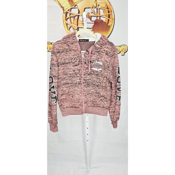 AQ Sport Pink Marled Knit Sweater Track Suit Set - Size Large - Picture 2 of 4